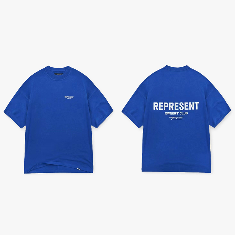 Alta calidad REPRESENTAR REP eslogan impresión color caramelo calle Americana dopamina verano manga corta Camiseta moda