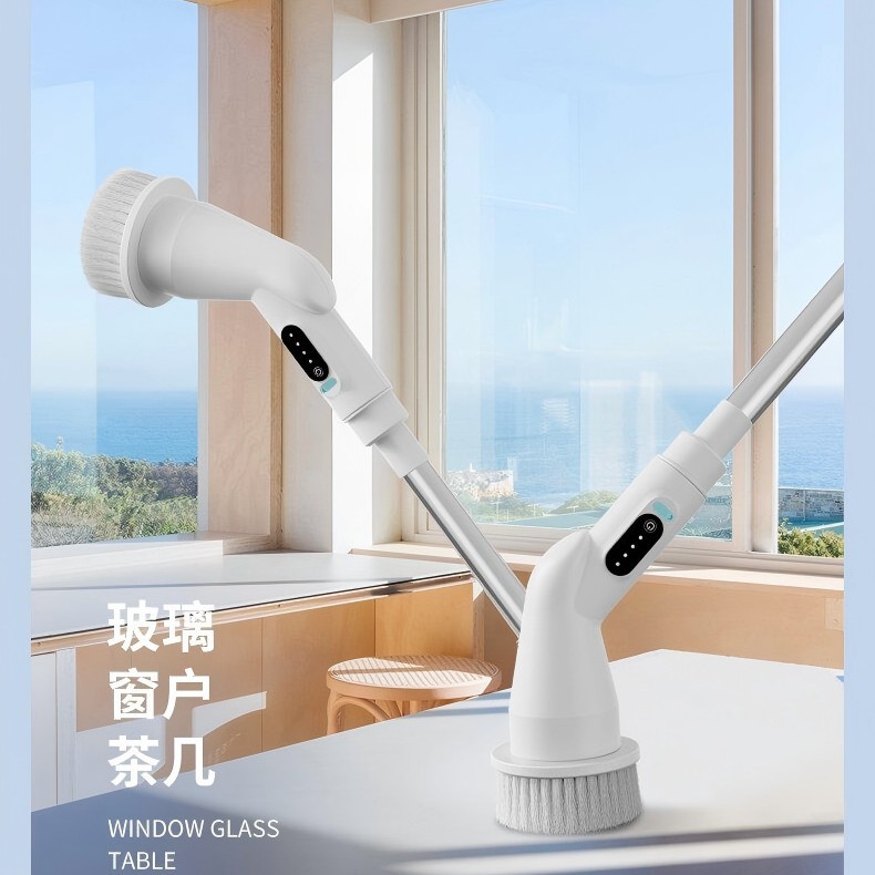 Cepillo de Limpieza Eléctrico Inalámbrico Recargable Multifuncional para Cocina, Baño y Autos