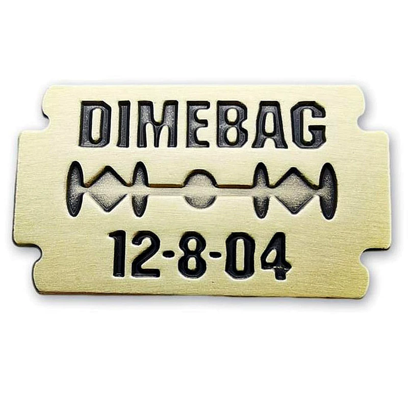Брошь-лезвие Dimebag Darrell, тяжёлый металл, знак группы рок-музыки, без иглы, штамп, металлический сплав
