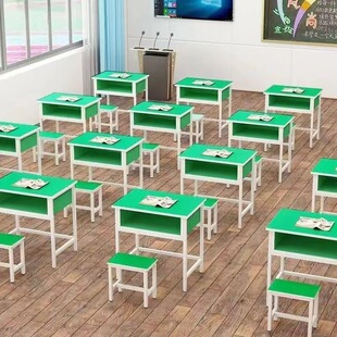 学校课桌椅套装中小学生小孩教室辅导班培训班高补习班双人学习桌-阿里巴巴