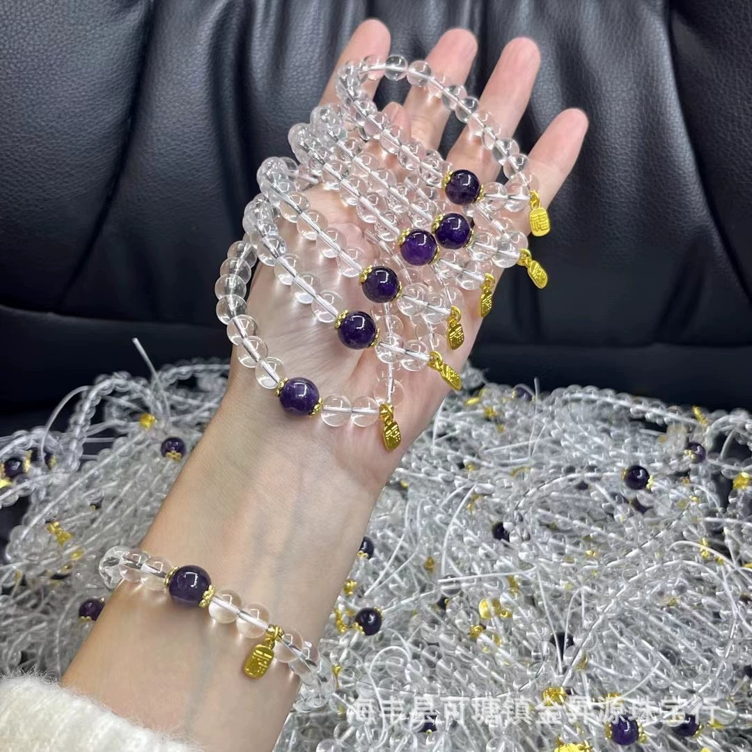 Jin Shengyuan ювелирные изделия белый хрустальный ледяной браслет из белого стекла