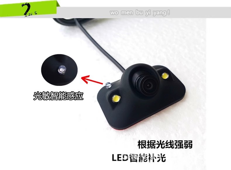 Side View Blind Spot Led Sensor Automatic Lighting Car Camera Non-Destructive Installation Right Side View Monitoring Light-Sensing Night Vision