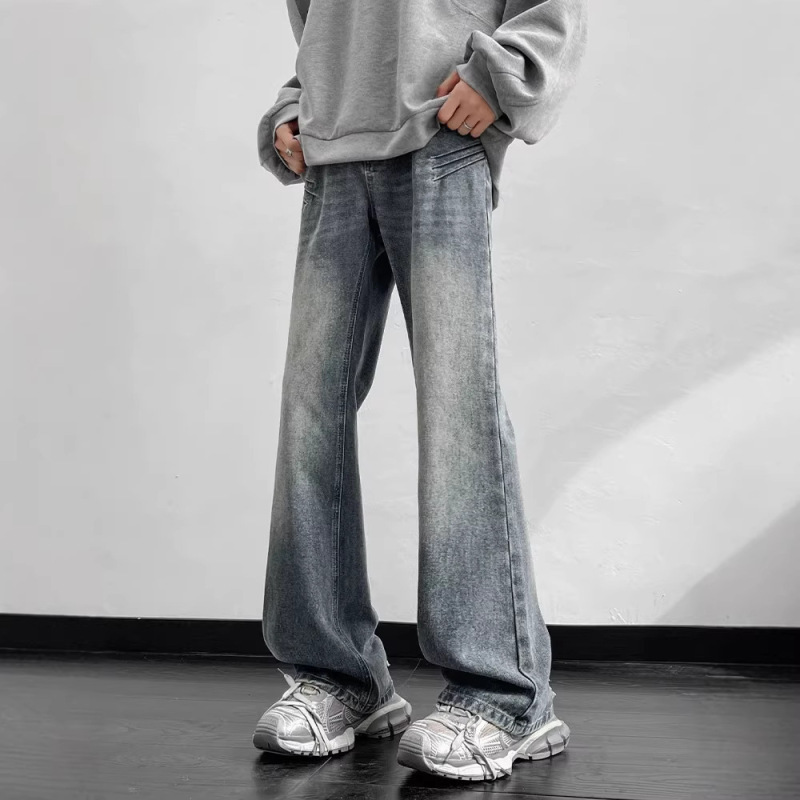 American High Street Cleanfit Micro-Flared Jeans for Men, Spring and Autumn 2026 New Style, Loose Straight Casual Pants American High Street Cleanfit Micro-Flared Jeans for Men, Spring and Autumn 2026 New Style, Loose Straight Casual Pants