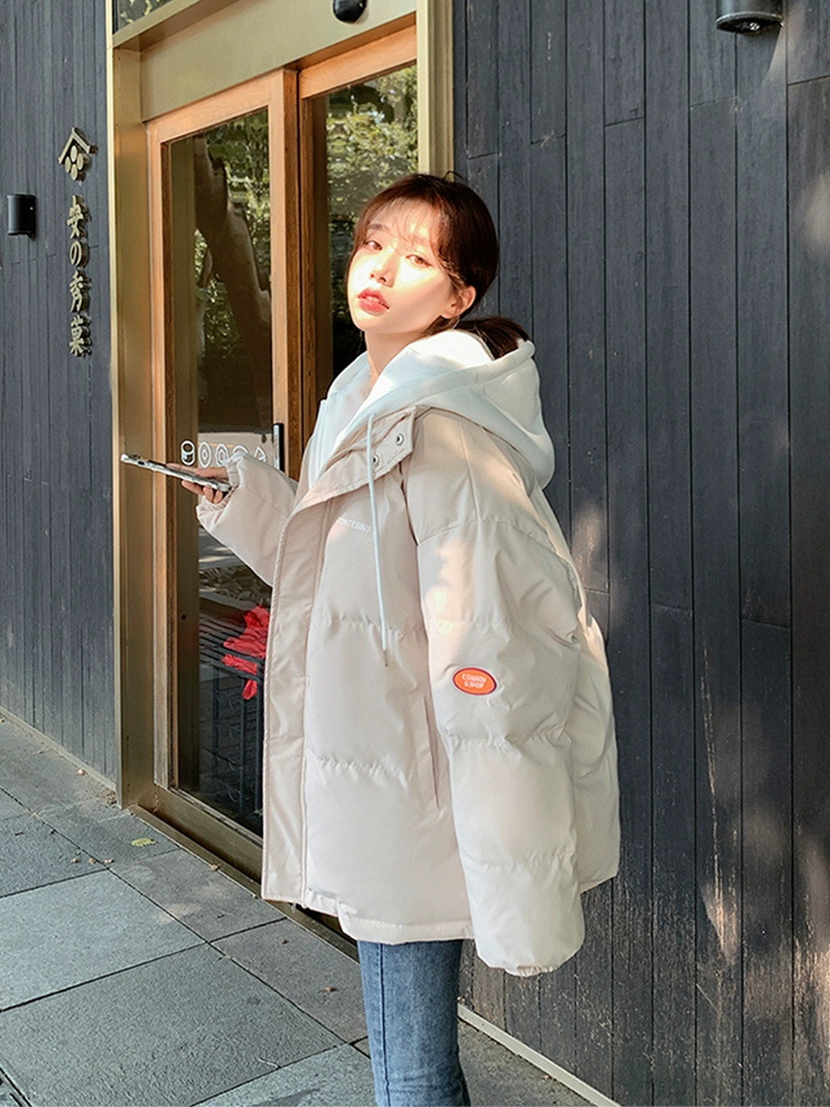 2023 nueva ropa de algodón de pluma coreana de invierno mujer chaqueta de algodón corta de tamaño grande chaqueta de pan de algodón gorda delgada abrigo image 1