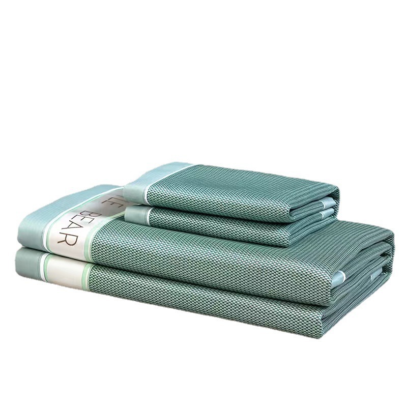 Hielo alfombra fría lavable con máquina dormitorio plegable para una sola persona doble de tres piezas almohada alfombra de verano