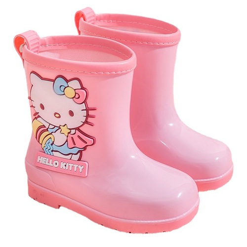 Hello Kitty 凯蒂猫四季卡通儿童雨靴女童软底防滑幼儿园雨鞋批发