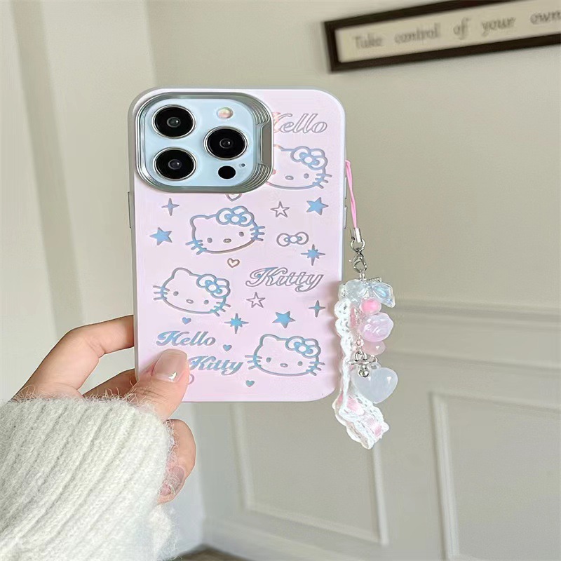 Fundación de dibujos animados Hollow KT para iPhone13 chica 15PROMAX teléfono caso 12 Apple 14PM nuevo