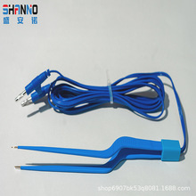 厂家定制双极电凝镊美容眼科手术片插镊子 高频电刀镊子连接线