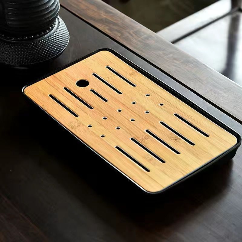 茶盘竹制家用新款沥水轻奢茶台小型储水功夫现代简约茶具托盘干泡|undefined