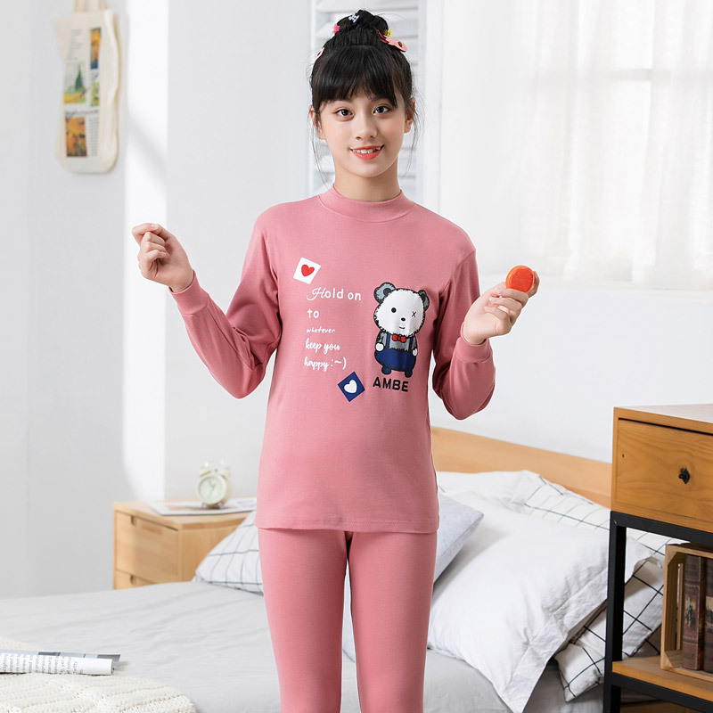 DKX 미드 칼라 코튼 울 스트랩 곰