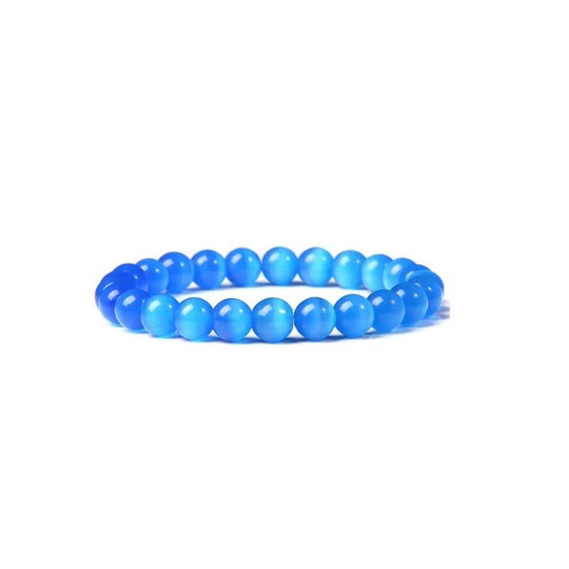 Органический агат эластичный бусин bracelet для мужчин и женщин натуральный камень, 8 мм