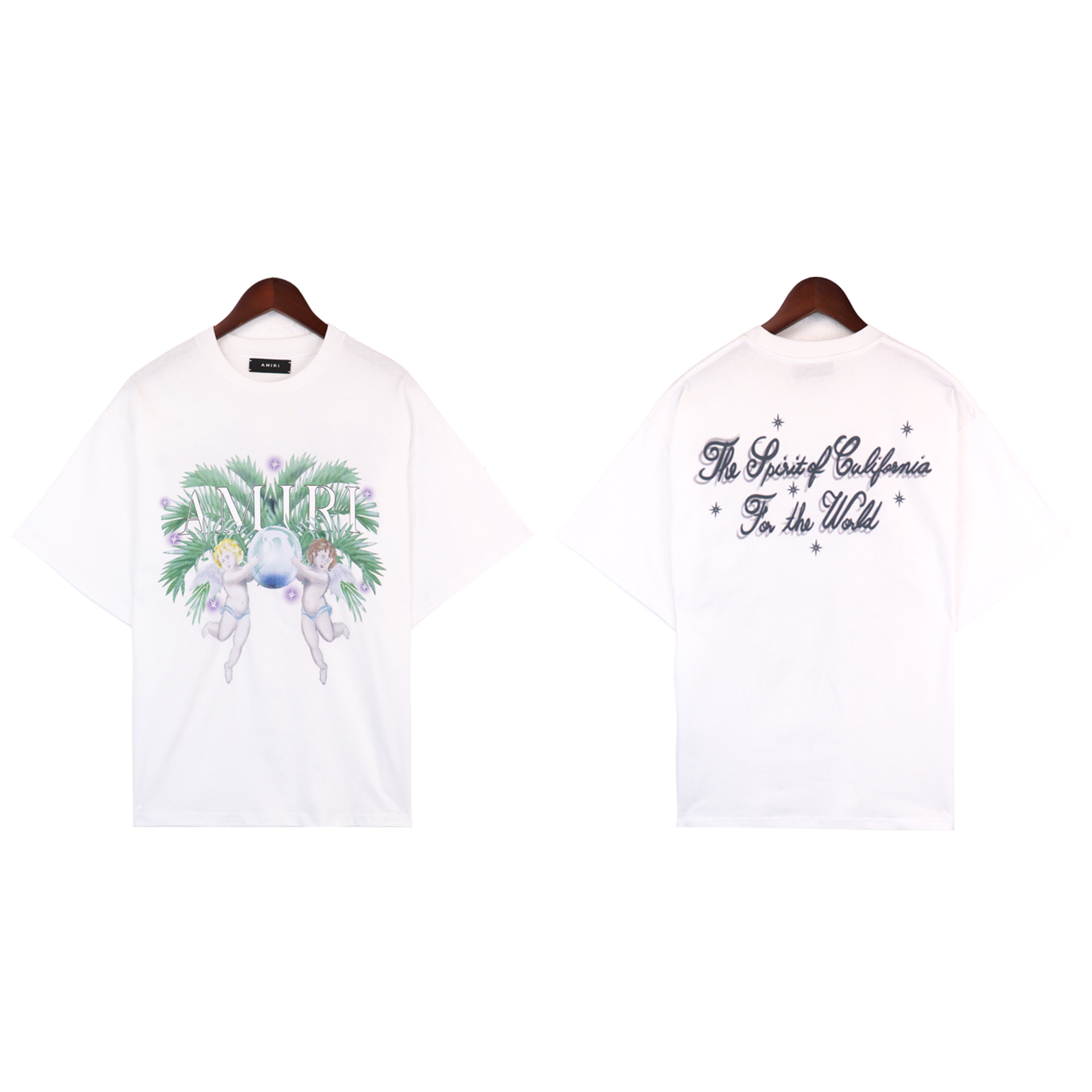 Am24 nuevo logo camiseta de manga corta número 22 lavado retro pareja tendencia deportes 5 puntos pantalones cortos traje 1ri