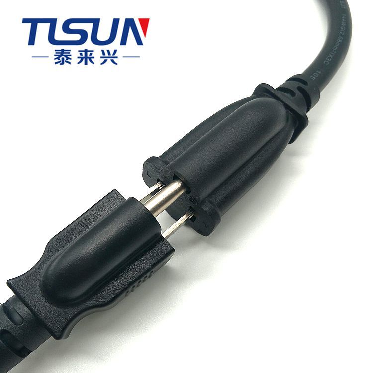 美式直头三插 NEMA 5-15P SJTW 3X14AWG 电源适配线带尾母插