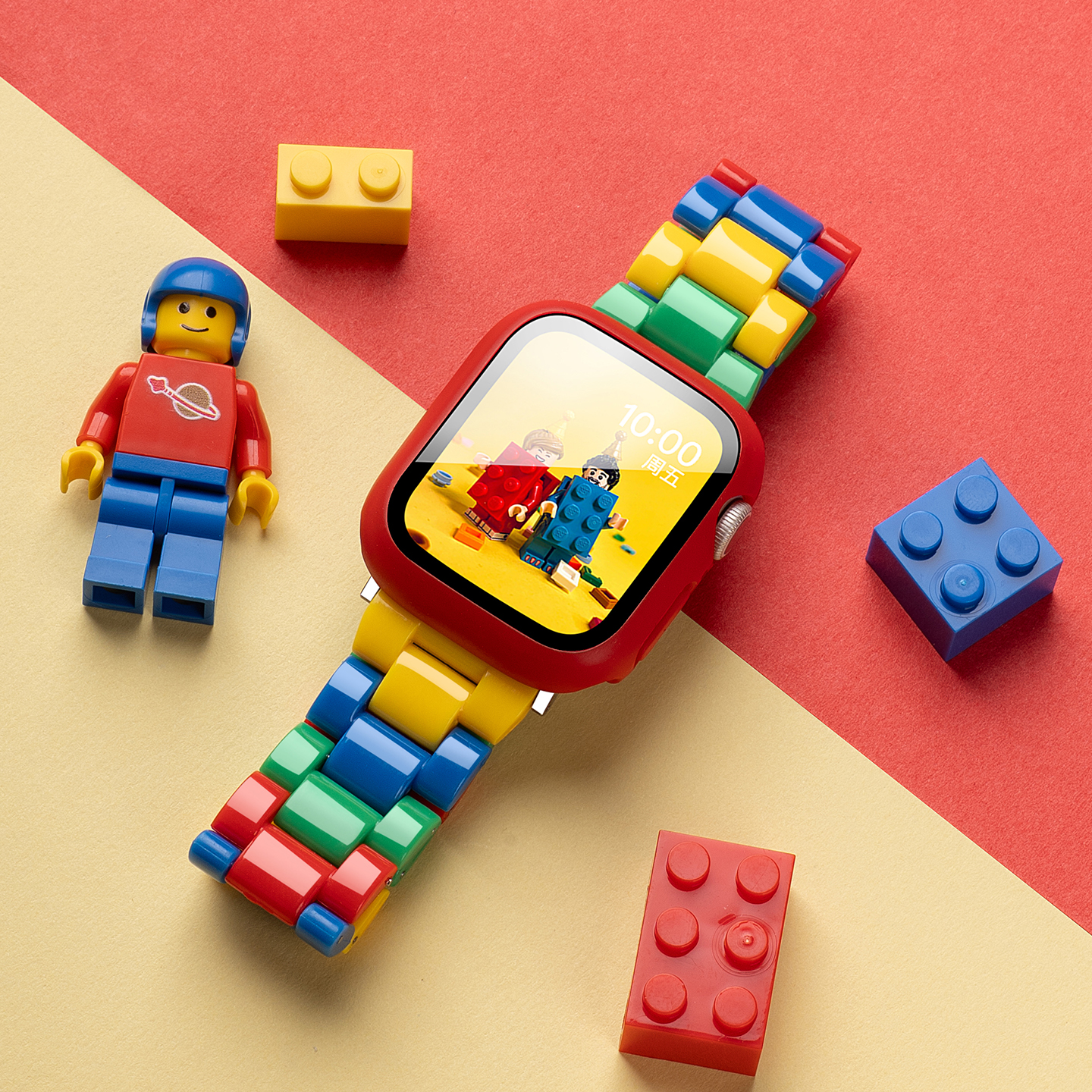 Suitable for Apple S Watch Strap Iwatch38/40/41Mm/(S10-42Mm),42/44/45/Building Block Strap Se