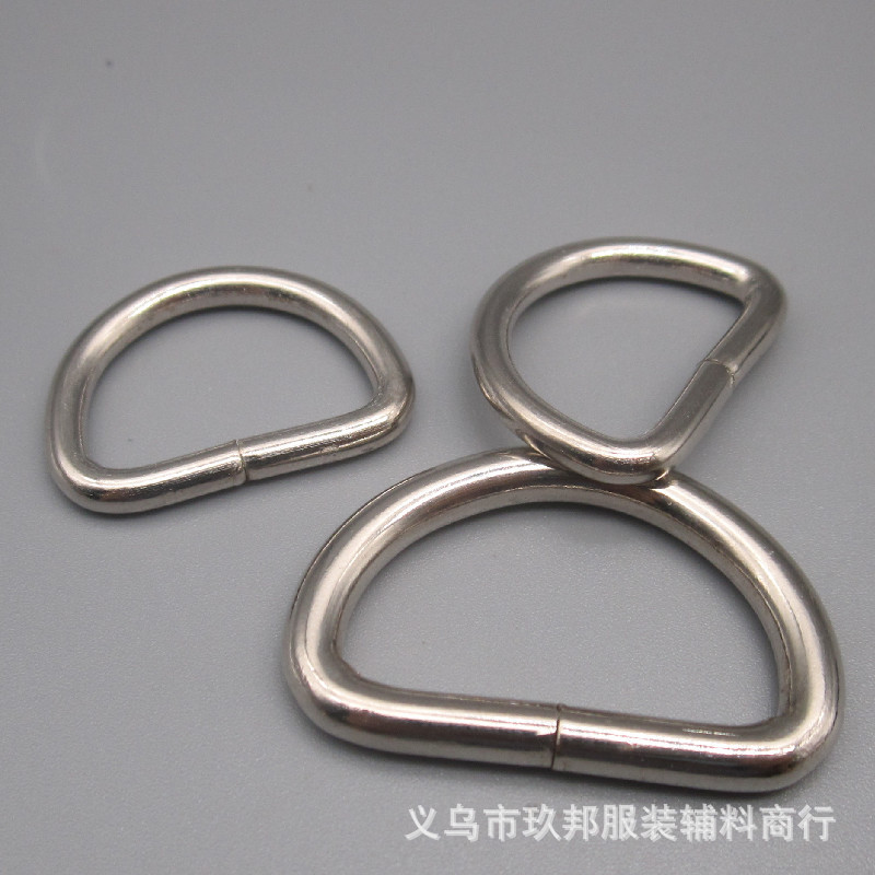 厂家直销金属D字扣半圆环 D型环 电白色铁环现货供应金属D形环-阿里巴巴