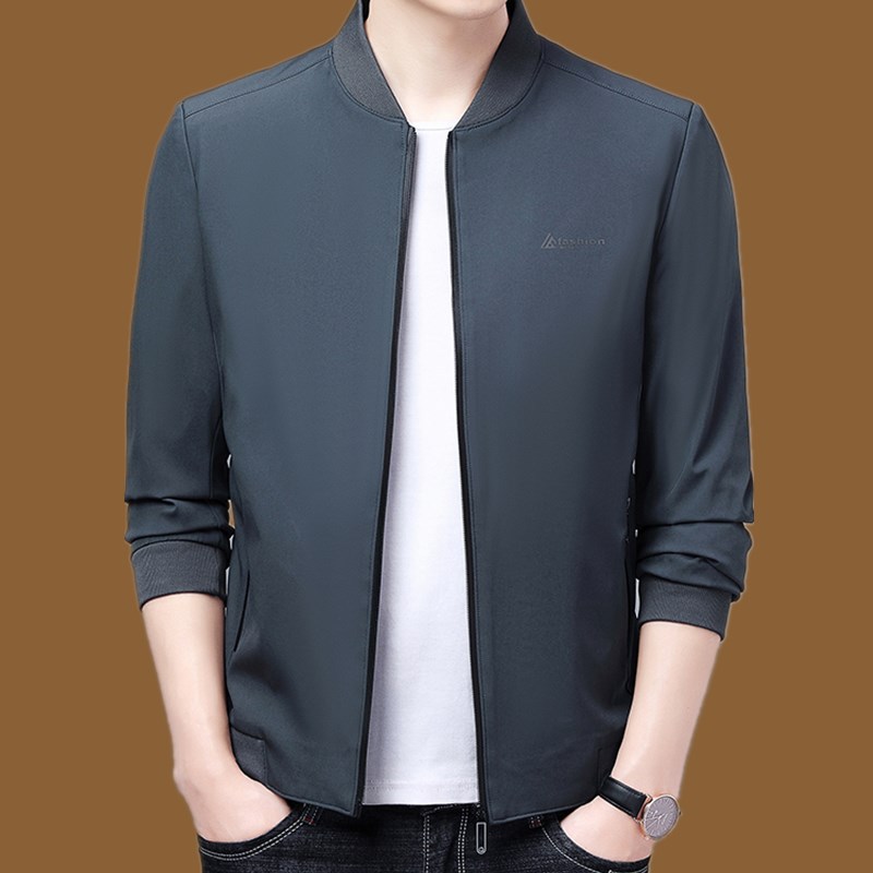 皮尔卡登2025年棒球领春秋季外套夹克男士休闲 中年爸爸装时尚都