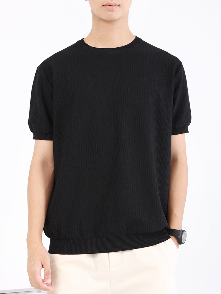 Camiseta de manga corta de seda de hielo para hombre Ropa de hombre de verano para hombre 2025 nueva marca de moda de lujo ligero para hombre