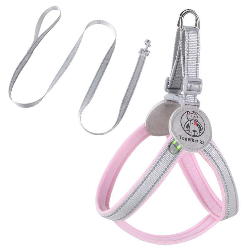 Cuerda de tracción para mascotas transfronteriza antirreflectante correas para perros medianas y grandes tipo chaleco cuerda para perros correas para el pecho para mascotas al por mayor