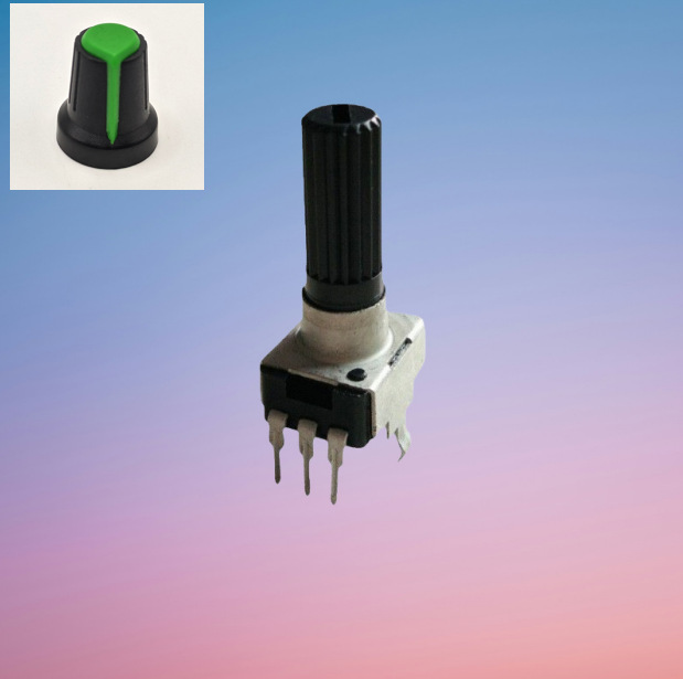 6套碳膜电位器塑胶调节旋钮,10K欧姆可变电阻器单联转旋转电位器