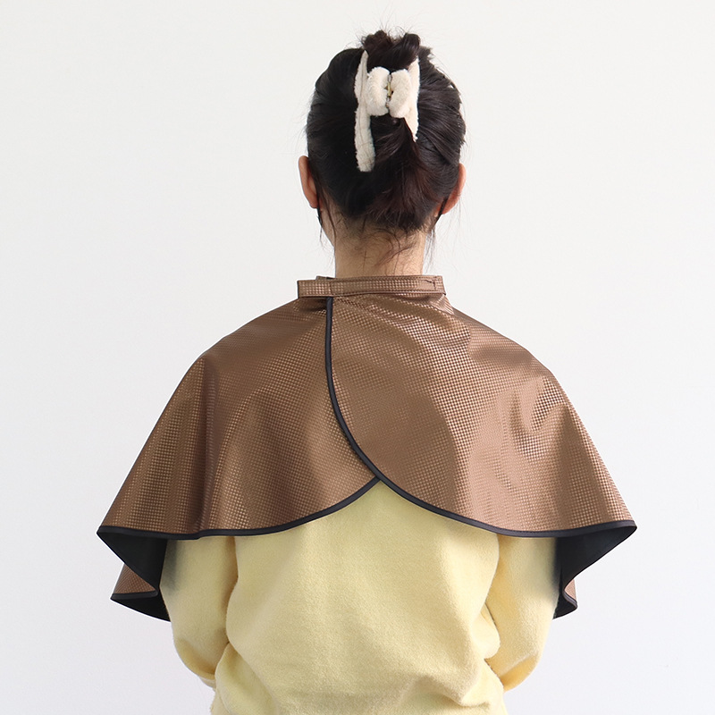 Barbero de Amazon transfronterizo, cortador de pelo, permanente y teñido, ropa de trabajo de peluquero, delantal de velcro impermeable y antiestático