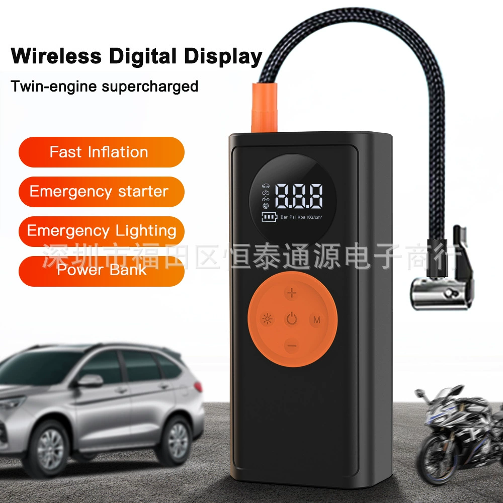 Автомобильный надувной насос беспроводная зарядка автомобильная шина насос наружный портативный бытовой электрический аварийный зарядный цилиндр