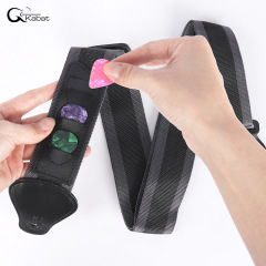 Guitar strap with removable plug, folk guitar shoulder strap with removable pick, bass electric guitar woven nylon strap