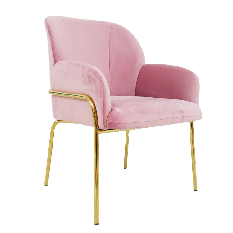 Silla de comedor de terciopelo Silla de comedor de comercio exterior transfronterizo Luz de lujo silla de soporte silla de tela de terciopelo