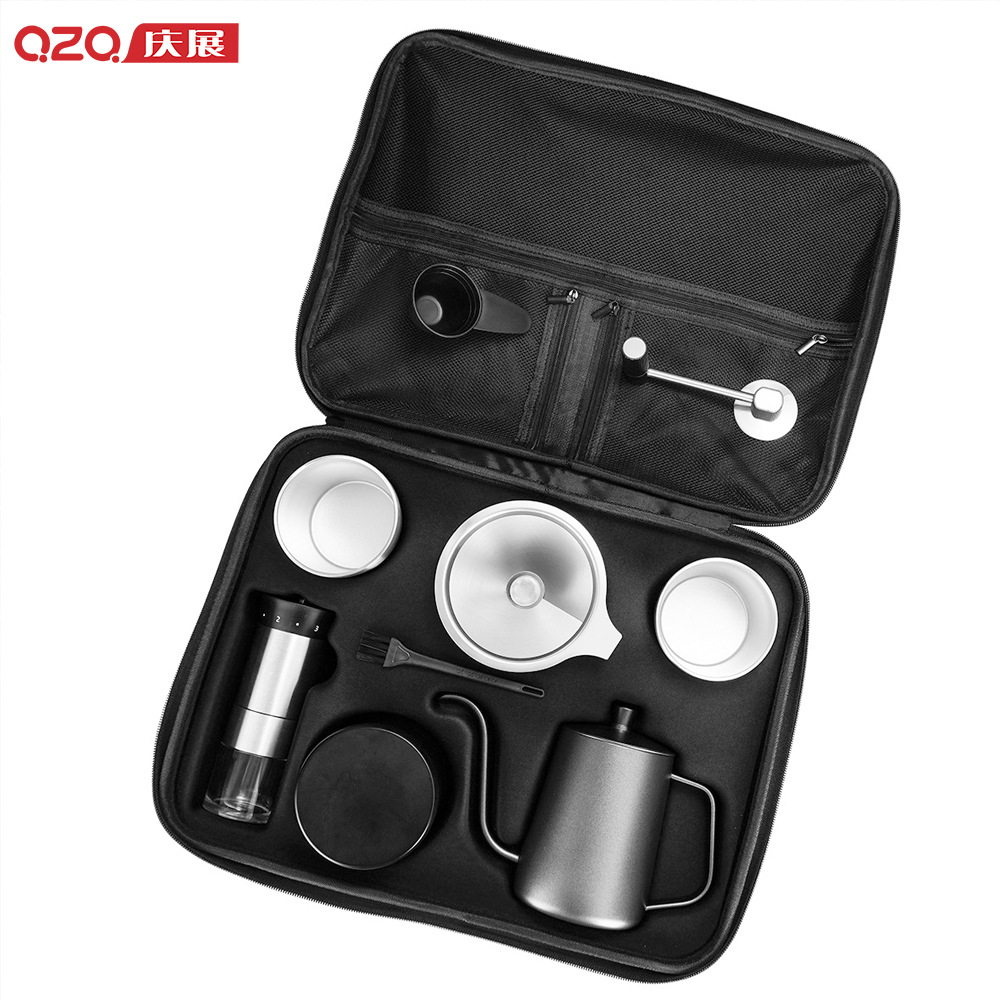 24 años nuevo juego de café molido a mano nórdico simple caja de regalo eléctrica para el hogar de acero inoxidable juego de café hecho a mano