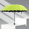 Three -fold folding manual creative vinyl, water flowering umbrella sunscreen umbrella, umbrella, umbrella logo