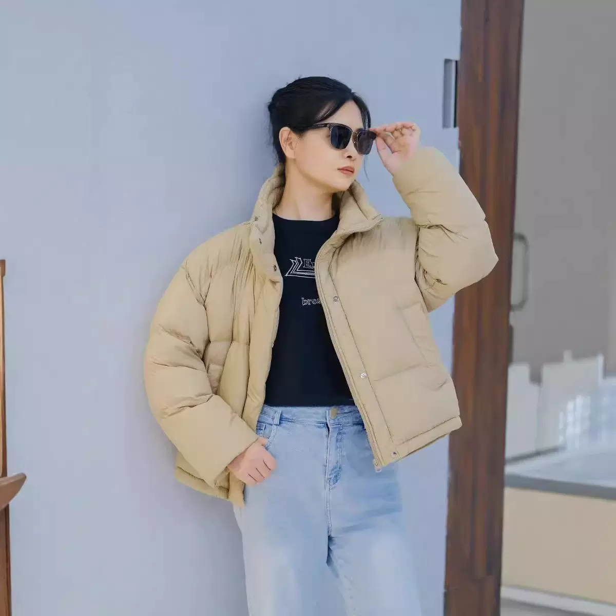 加厚面包服保暖90绒羽绒服女高品质宽松白鸭绒冬季新款外套防寒