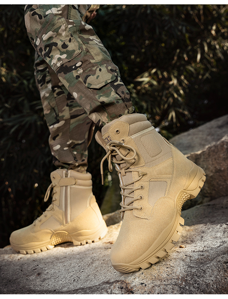 New outdoor special forces training boots large size for tactical boots men and women wear-resistant combat boots hiking desert hiking boots_voghion.com