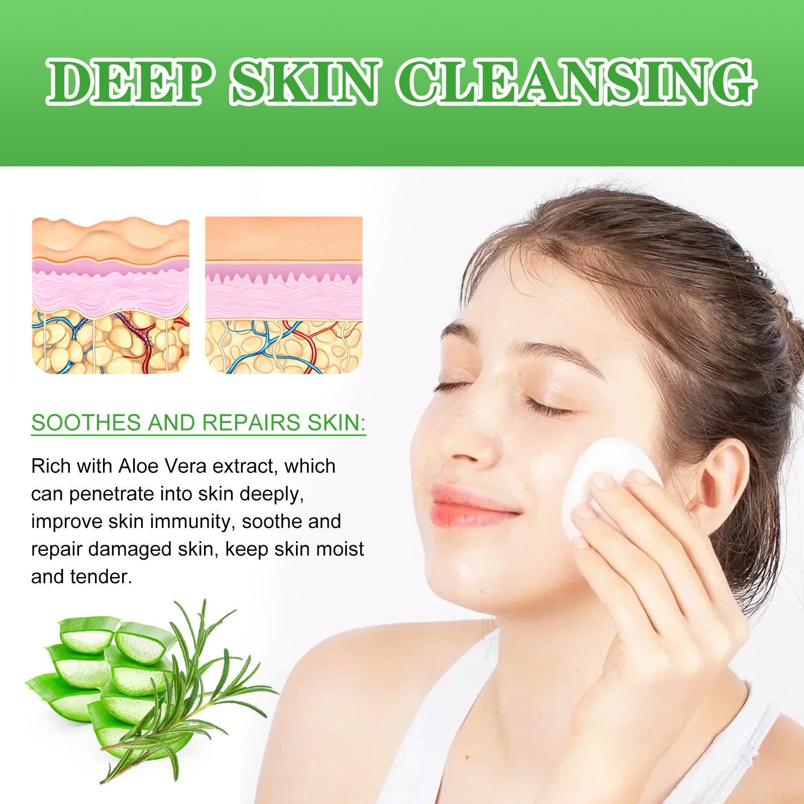 EELHOE Tampone detergente all'acido salicilico per punti neri e rimozione, controllo dell'olio a bocca chiusa, idratante, pulizia delicata,_voghion.com