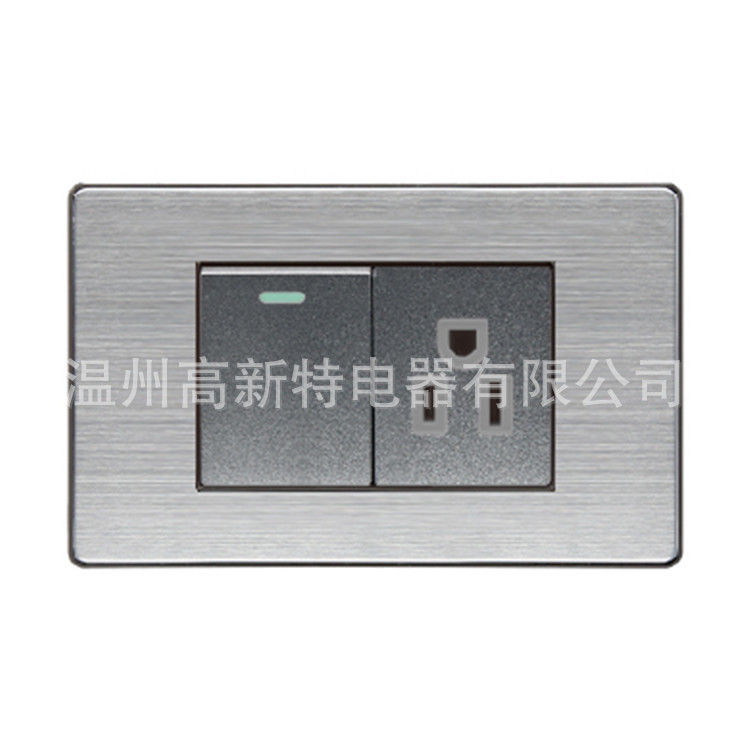 南美开关118系列-VB 一开单控开关&一位美式插座 巴拿马插座