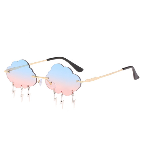 Sunglasses for women European and American cross-border personality irregular metal frame sunglasses ins style fashion street style glasses wholesale