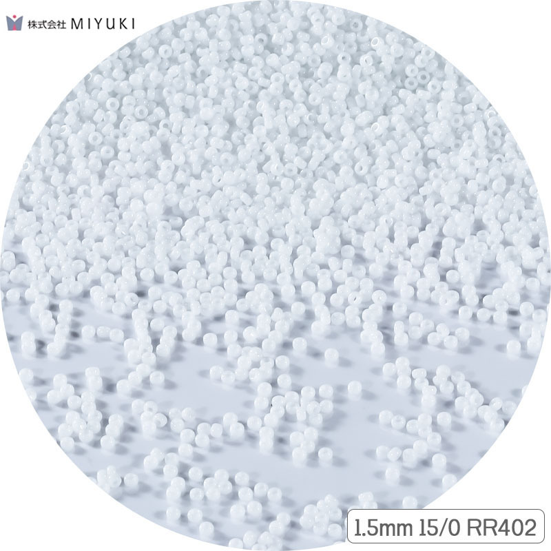 1.5mm/miyuki rr402 pure white-5g 810 capsules