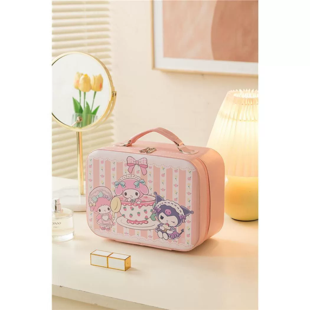 Handheld capacious cosmetic bag with down, custom-made