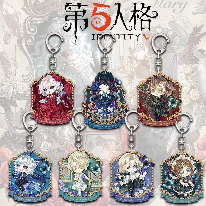 Identity V Game Merchandise Keychain Red Lady Gardener Cartoon Creative Student Backpack Pendant Small Decoration