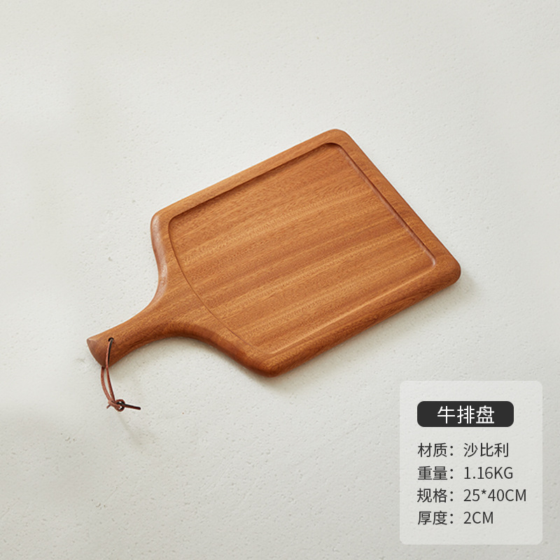 木のステーキの食事皿日本式の木のピザの皿の牛の板の食器の木の皿の木のトレーの洋食は皿を並べます。|undefined