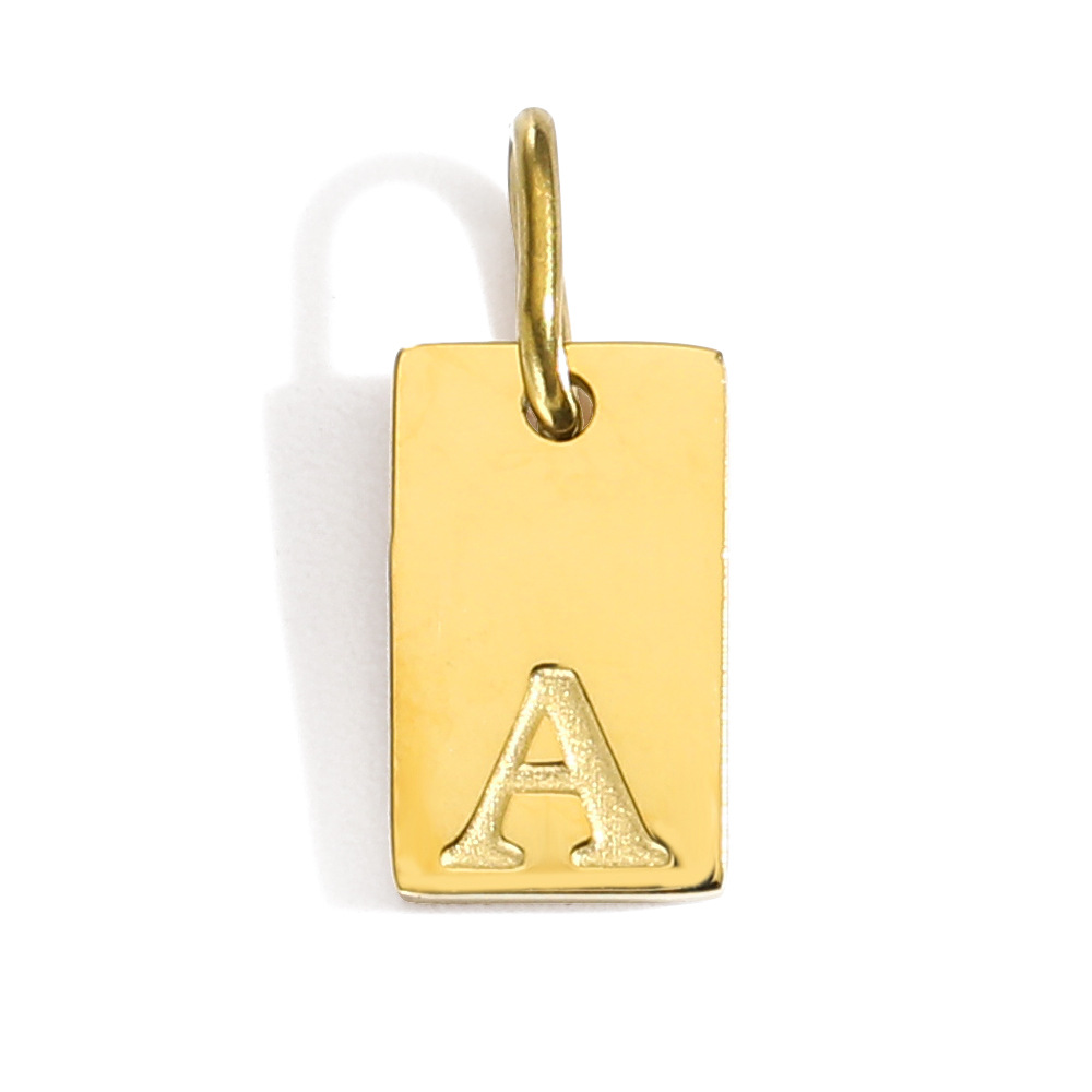 3g Weight Pendant Jewelry Making Type DIY Jewelry Accessories Classification 1 Piece Quantity 316 Stainless Steel Material Letter, Word Pattern Plating Design Simple Style, Classic Style Style 1 Piece 316 Stainless Steel  Letter Word Pendant DIY Jewelry Accessories 9