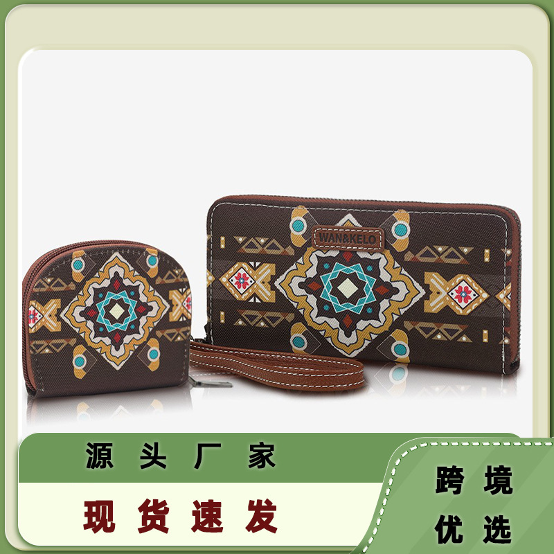 Cross-border New Bohemian Ethnic Style Wallet Card Bag RFID Function Anti-degaussing Waterproof Coin Purse