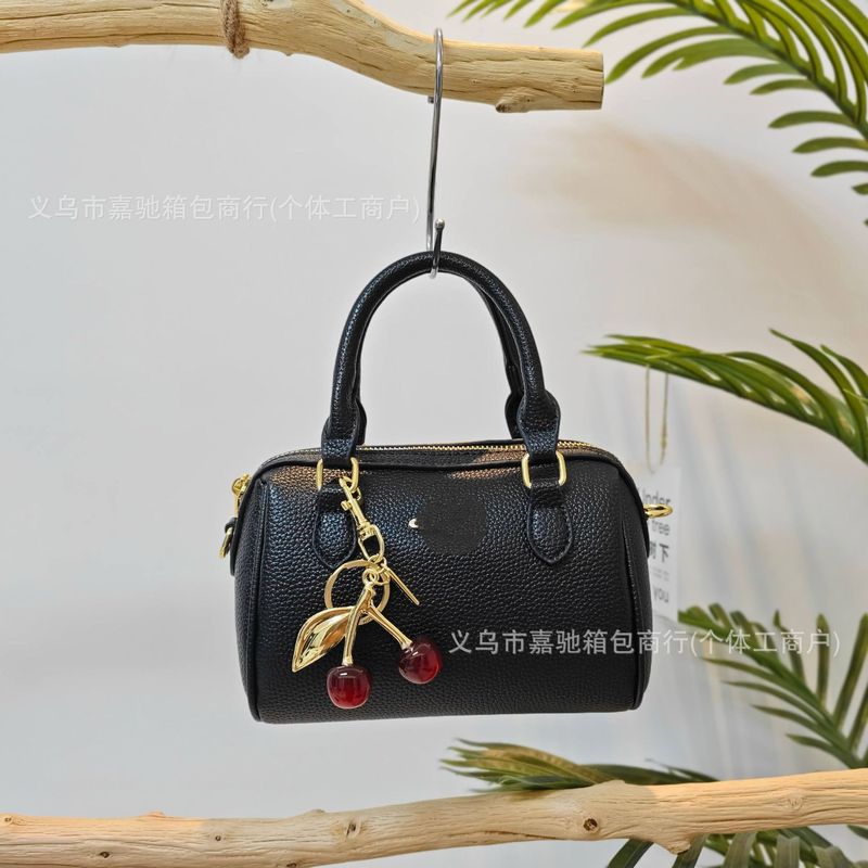 欧美时尚印花波士顿包包女2025新款复古老花手提枕头包单肩斜挎包|undefined