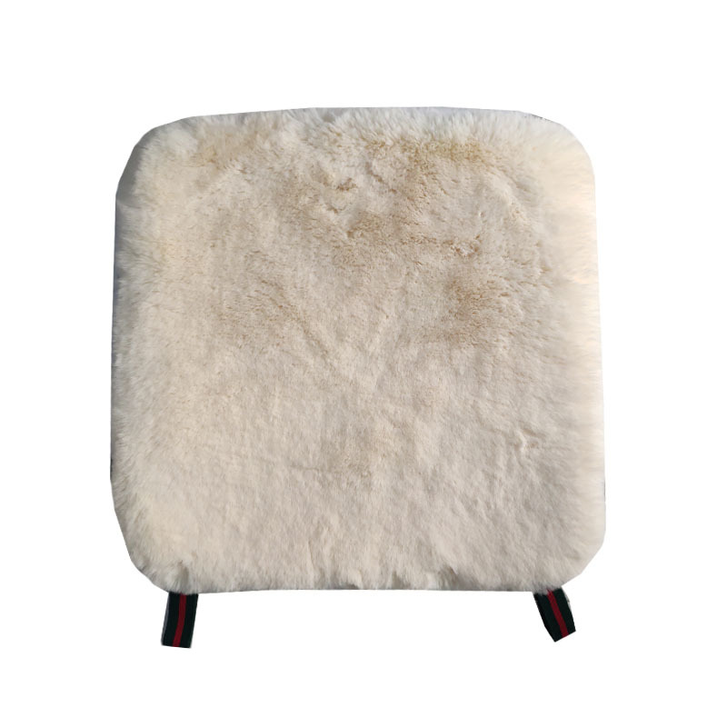 Autumn and Winter encryption thickened imitation rabbit fur three-piece car cotton cushion square cushion imitation wool car cushion without back cushion