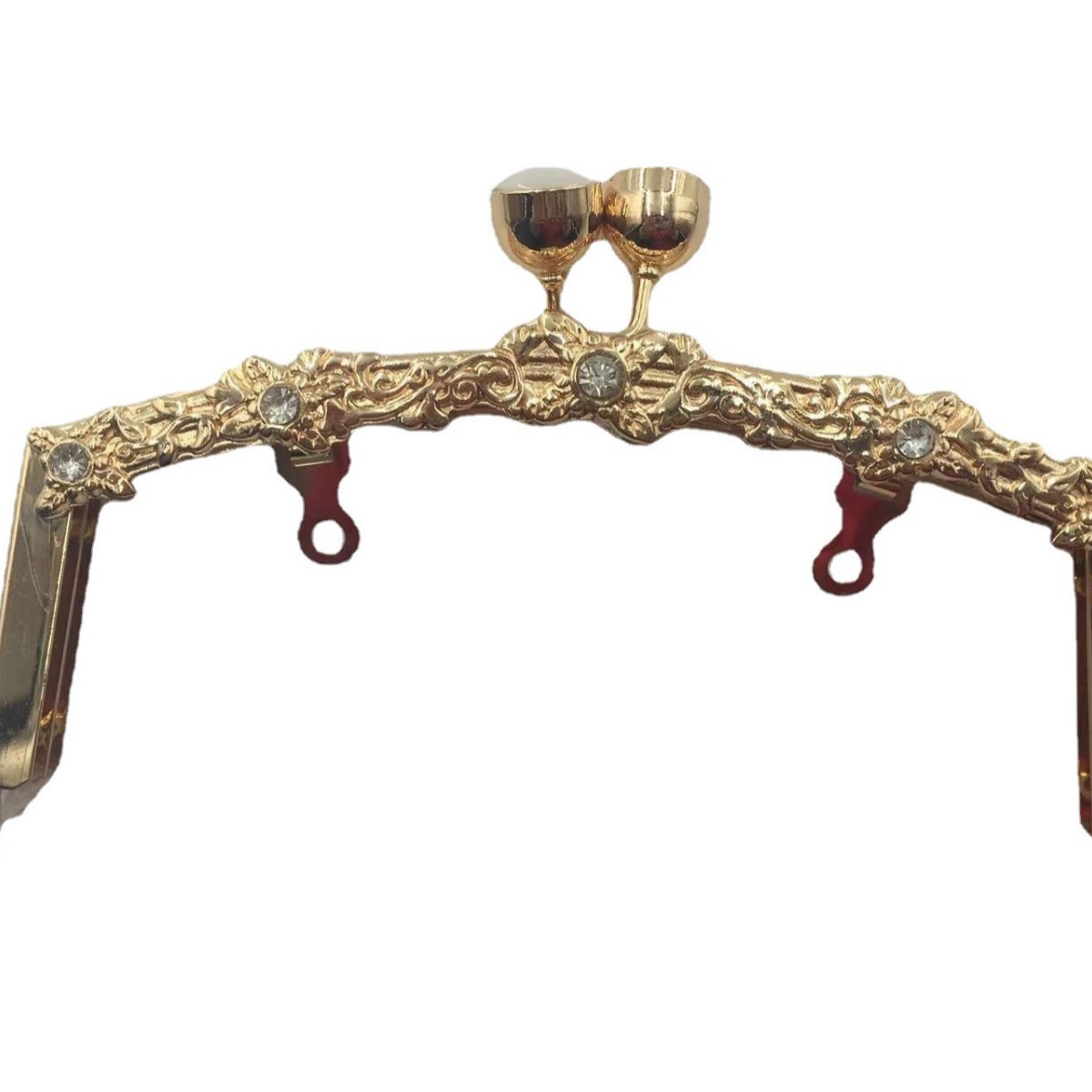 Sin agujeros de tornillo en stock 17CM flores de oro boca boca cabeza de taza de vino oro claro boca de oro al por mayor botón de bolsa