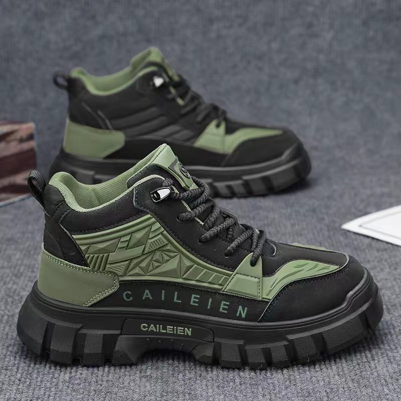 BOTAS martin, zapatos masculinos, parte superior, zapatos de montañismo al aire libre retro británicos en otoño, zapatos de montañismo impermeables, antideslizantes, suelas gruesas y resistentes al desgaste, zapatos de herramientas masculinos image 4