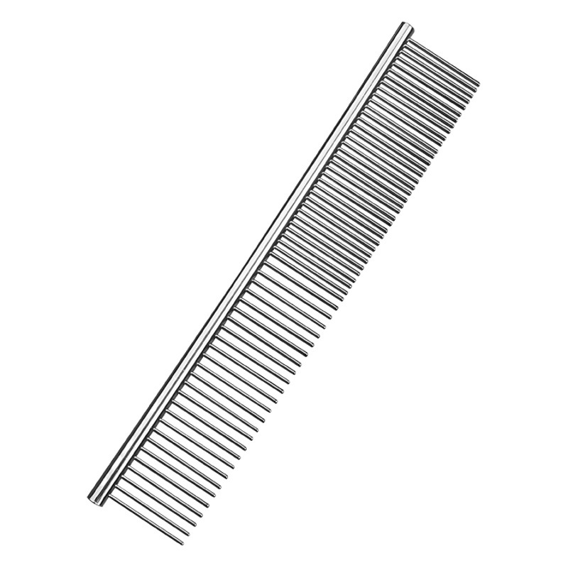Special pet comb electroplating stainless steel comb dense tooth knot comb cat and dog beauty comb Teddy golden retriever supplies