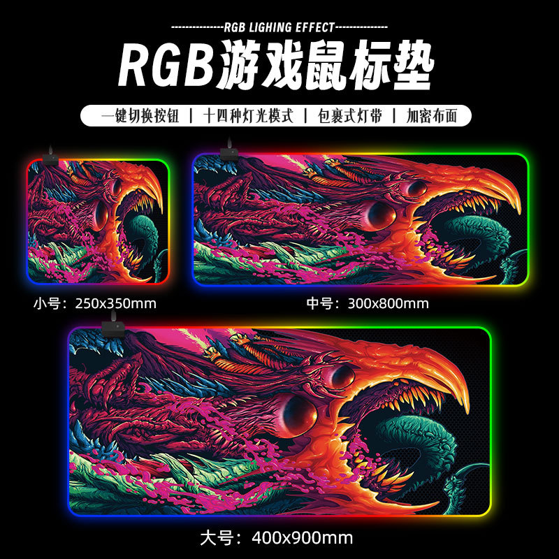 Alfombrilla de Ratón RGB – Mouse Pad Gamer con Memoria de Apagado