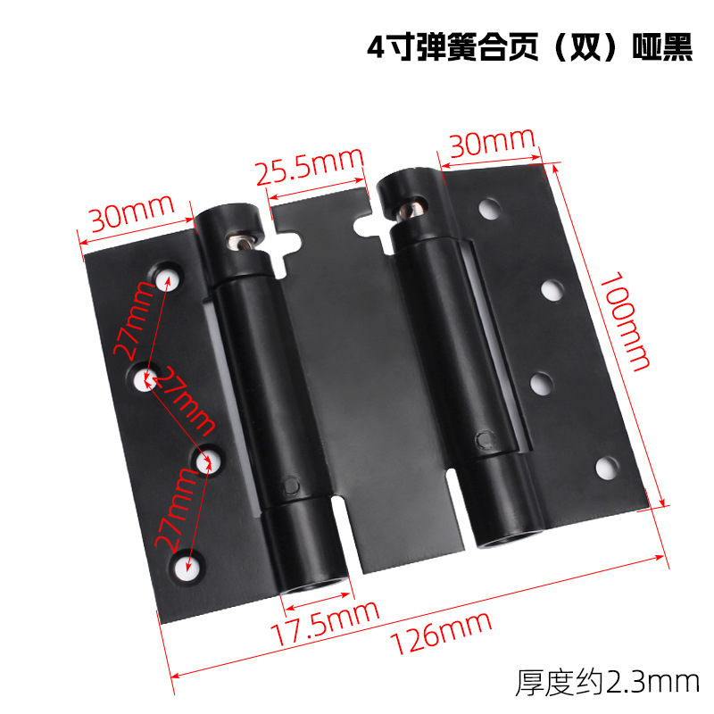Puerta de entrada libre bidireccional con bisagra de resorte abierta automática de rebote doble puerta de cintura de 4 pulgadas y 5 pulgadas de hardware de acero inoxidable