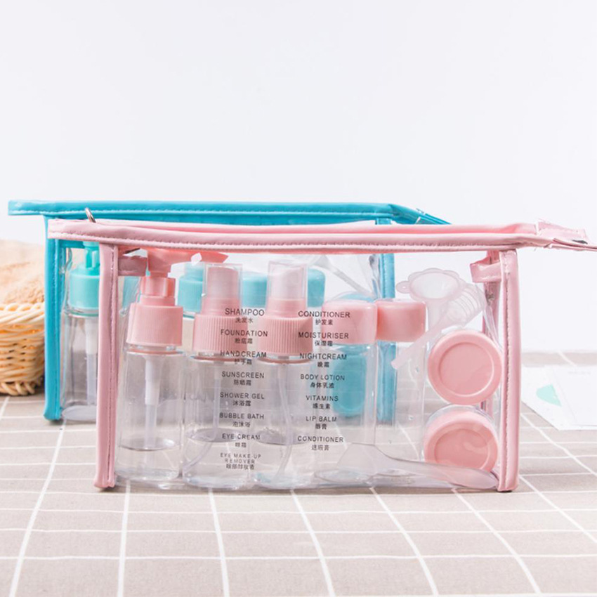 Cosmetic travel set bottle spray bottle lotion bottle cosmetic travel bottle 11-piece set PET
