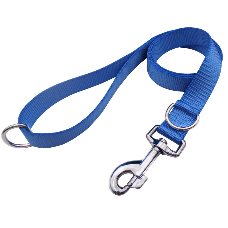 Entrenamiento de perros con cuerda de tracción para mascotas de nylon simple doble D hebilla cuerda de paseo ajustable etiqueta personalizada cadena de perro