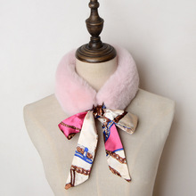 2021新款围巾女冬季保暖丝带小围脖纯色毛绒可爱学生日韩一件代发